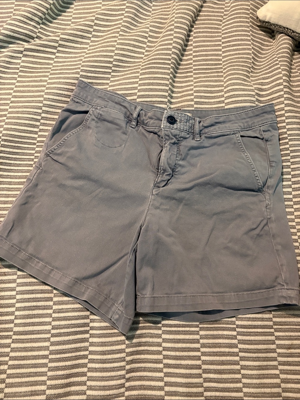 Women's Casual Cotton Blend Bermuda Shorts — Slate Gray